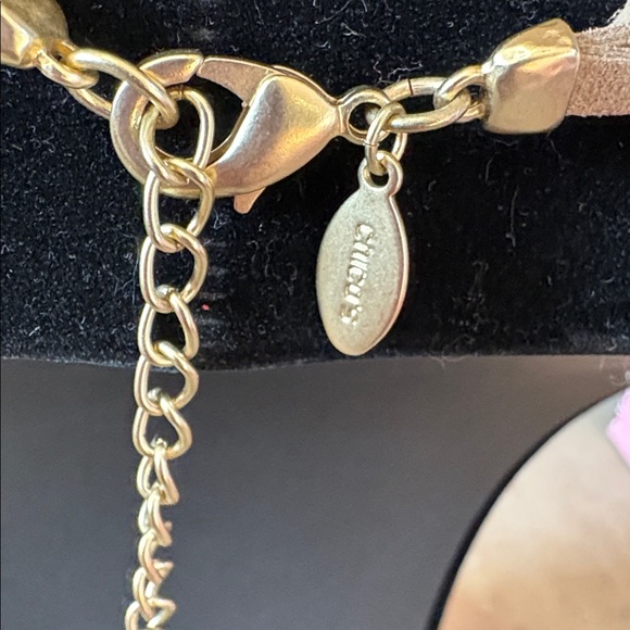 Chico’s multi colored statement necklace with large gold circle pendant - Picture 5 of 6